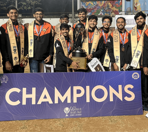 Winning moment of IIT Madras athletes