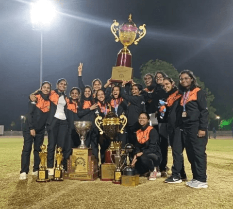Victory celebration of IIT Madras players